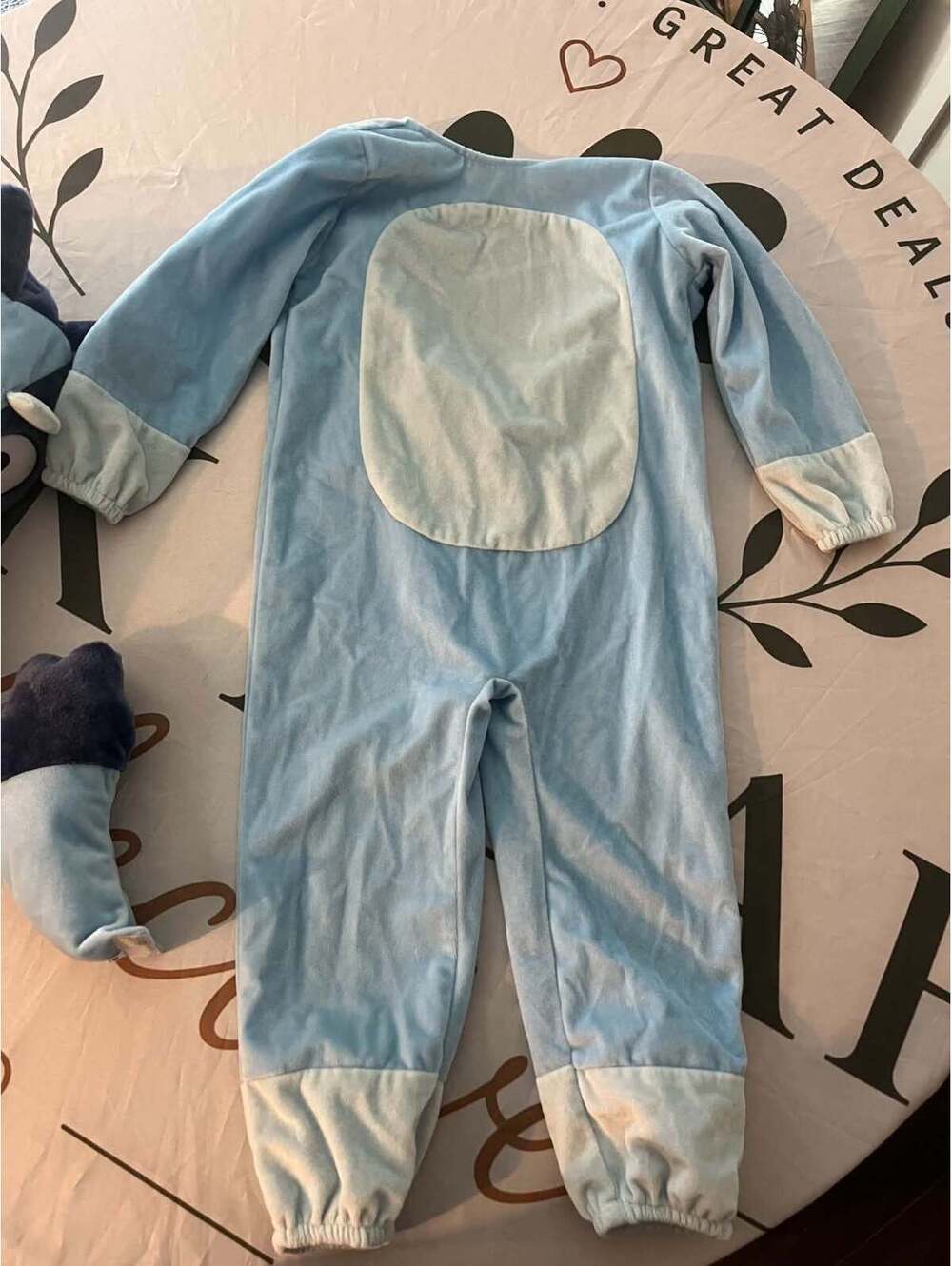 Bluey Child Costume Small 4-6 Plush Animal Suit with Hat and Tail